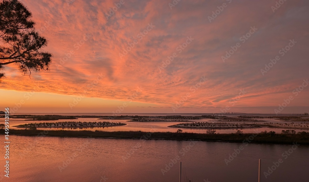 Obraz premium Sunset on the bay