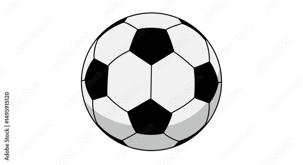 Naklejka premium Football Championship. Soccer ball illustration in black and white
