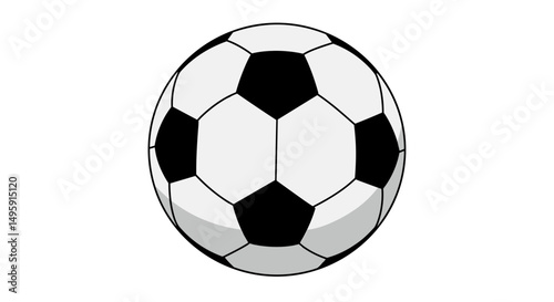 Football Championship. Soccer ball illustration in black and white