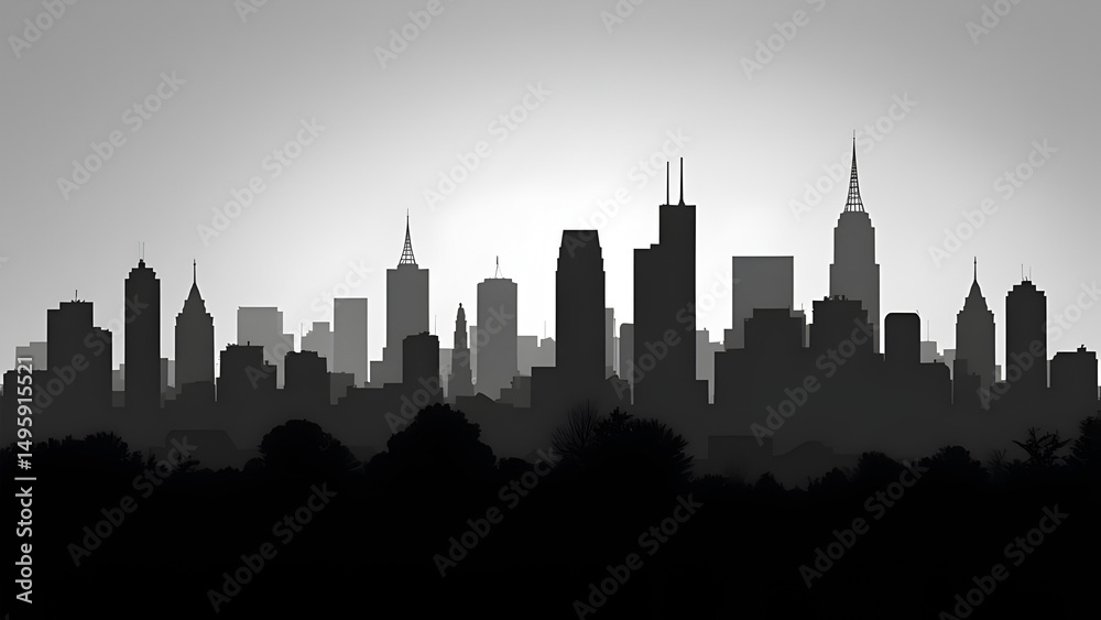 Obraz premium Minimalist cityscape 