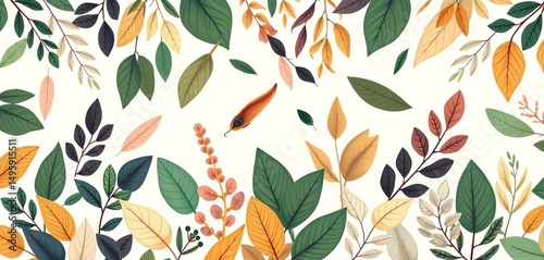 Elegant vector foliage & leaf patterns for eco brochures & reports, organic,  magazine
