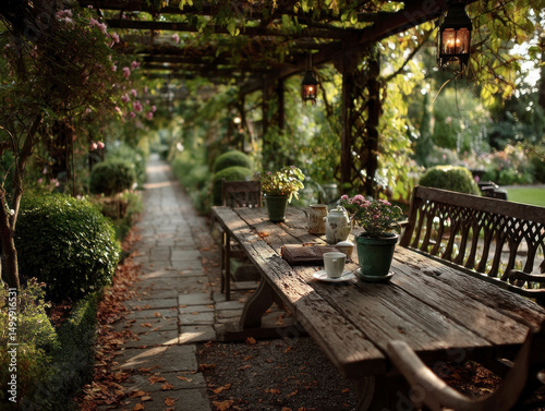 breakfast in garden