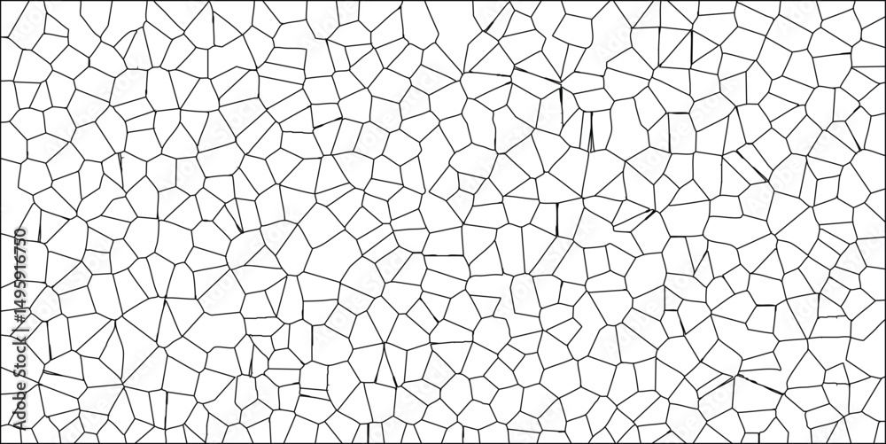 Obraz premium Geometric black and white pattern with irregular cellular design suitable for backgrounds and abstract visual concepts