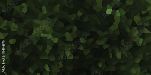 Green pixelated leafy foliage composition with 3d effect illustrating a dense natural pattern for design or textures