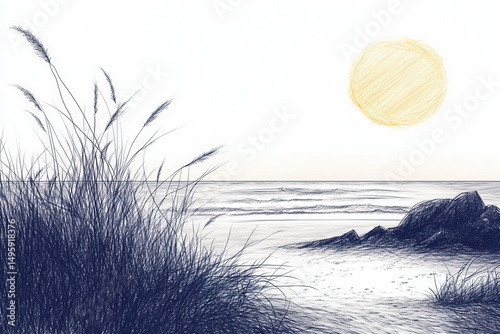 sunset sketch