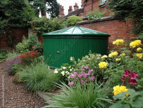 An outdoor heating oil tank...