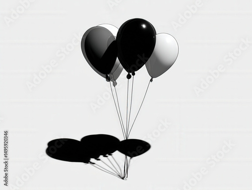 balloons shadow silhouette,...