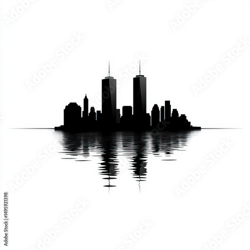 new york city silhouette , ...