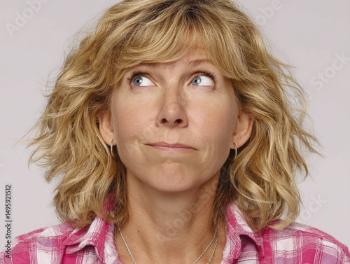 Mother giving a skeptical or disapproving look