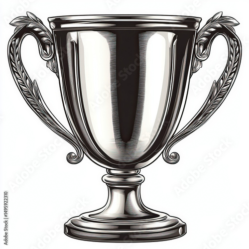 trophy silhouette , black a...