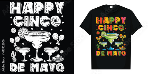 Happy Cinco de Mayo Fiesta Mexican Party Men Women Kids T-Shirt