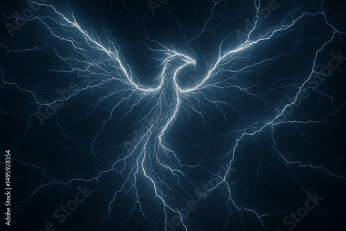 Electric Phoenix – Lightning Bird Forming in the Storm