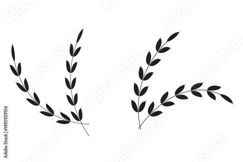 Wheat icon symbol. illustration of wheat icon.