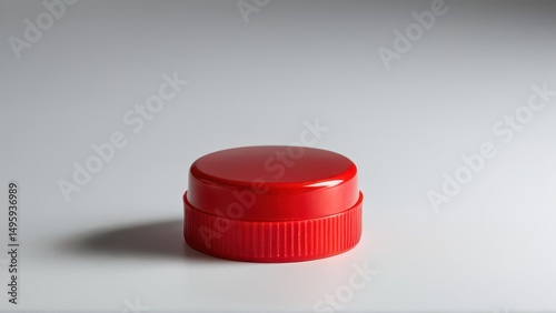 Mockup of a red bottle cap, perfect for product design and branding projects.