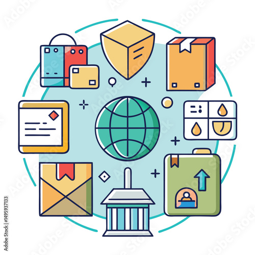 Global Logistics and Supply Chain Management Illustration