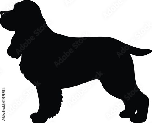 american cocker spaniel dog silhouette