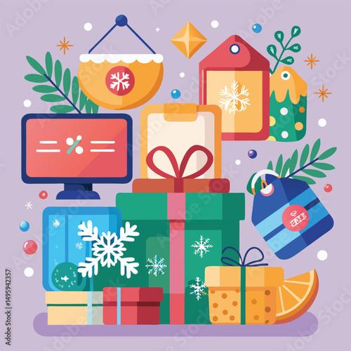 Online Christmas Gift Shopping Festive Presents and Decorations
