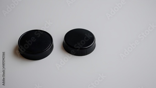 Black container mockup for packaging, branding, or product design projects.