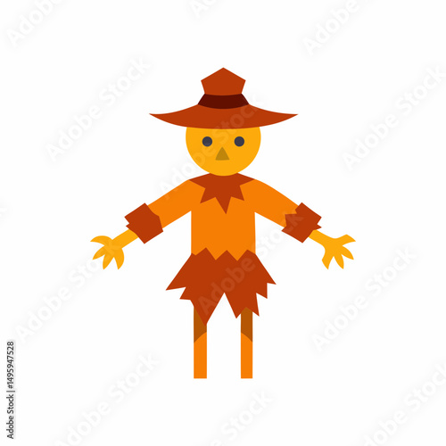 vector illustration of Creepy doll