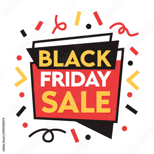Black Friday Sale Announcement Modern Design Graphic