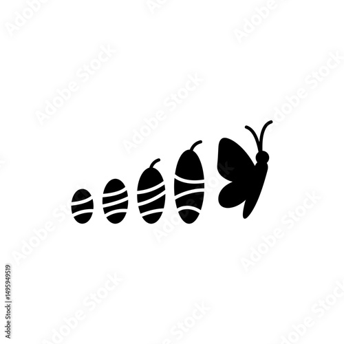 Cocoon Turning to Butterfly Symbolizing Personal Growth and Transformation