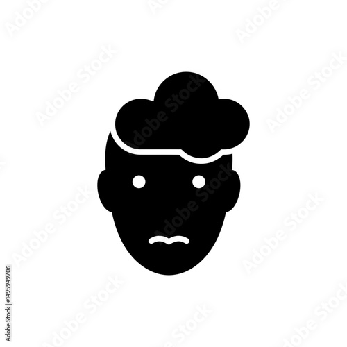 Face with Partly Cloudy Expression Symbolizing Clearing Mind