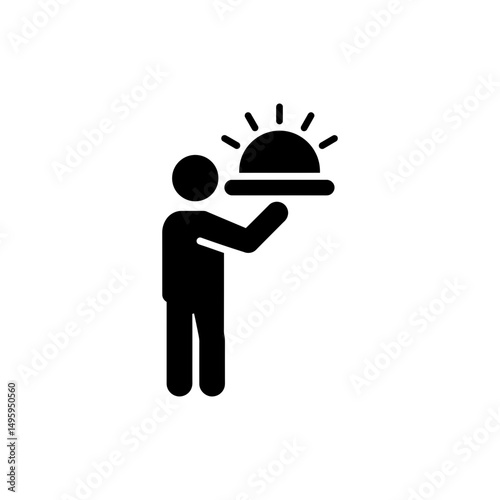 Person Holding Sunrise Symbolizing a Fresh Start and New Journey
