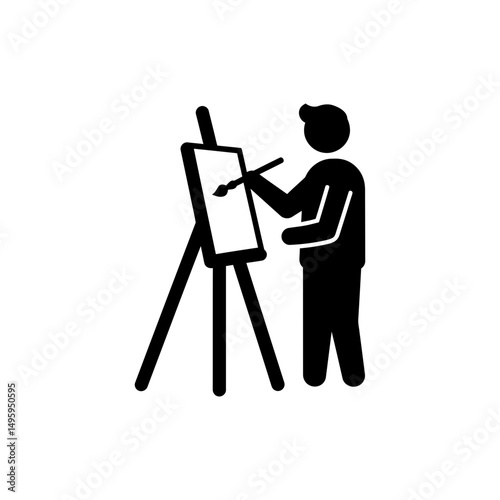 Person Painting Canvas for Creative Expression and Emotional Release