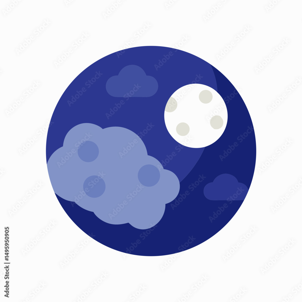 full moon with clouds passing through. full moon with clouds passing through.