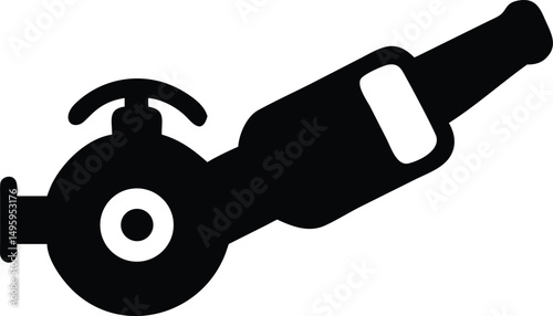 grinder tool isolated on silhouette