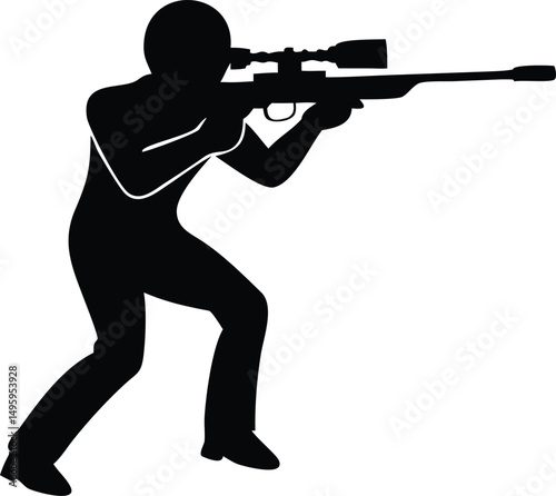 gun hunting sniper silhouette