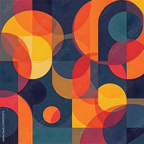 Mid century modern abstract background