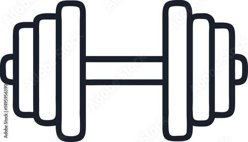 Dumbbell Icons on white background.