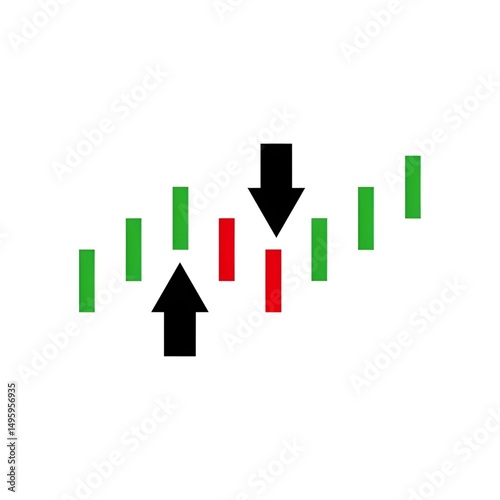 green and red arrow