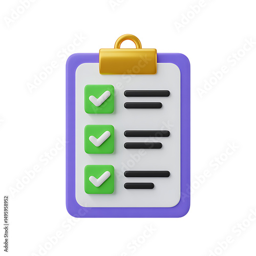 3D Survey  and Checklist Icon 