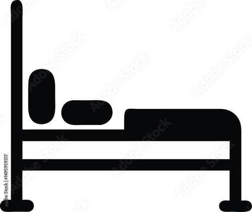 hospital bed silhouette
