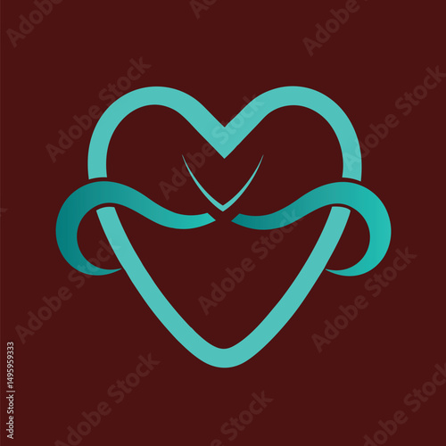 Dental Floss Line Abstract Dental Care Logo