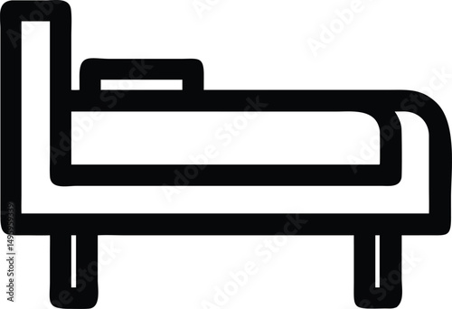 hospital bed silhouette