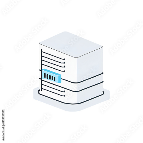 3d modern server rack