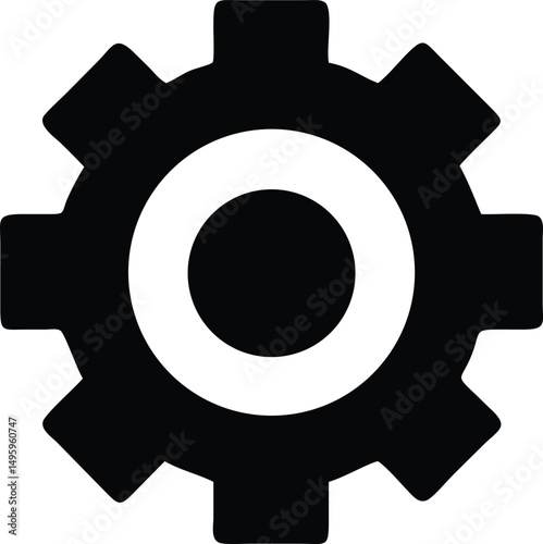 Three-dimensional metallic gears and cogwheels symbolize industry and technology on a white background