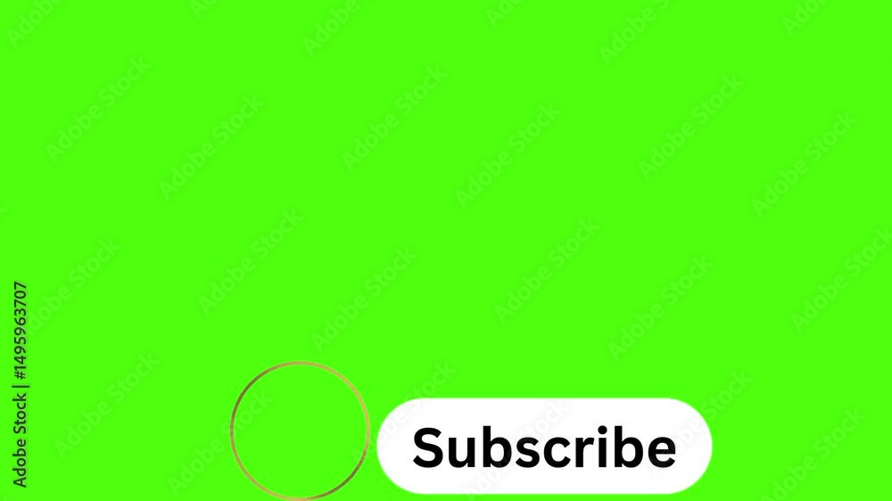 Green screen subscribe animation button lower third for video editing free to use footage