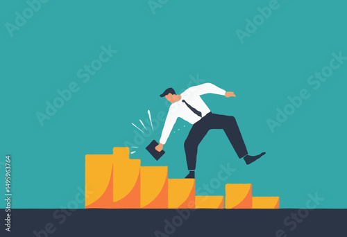Entrepreneur initiative idea, ambition to push effort to success, start new business or company with creativity development, innovation or invention concept, businessman pull new creative rocke