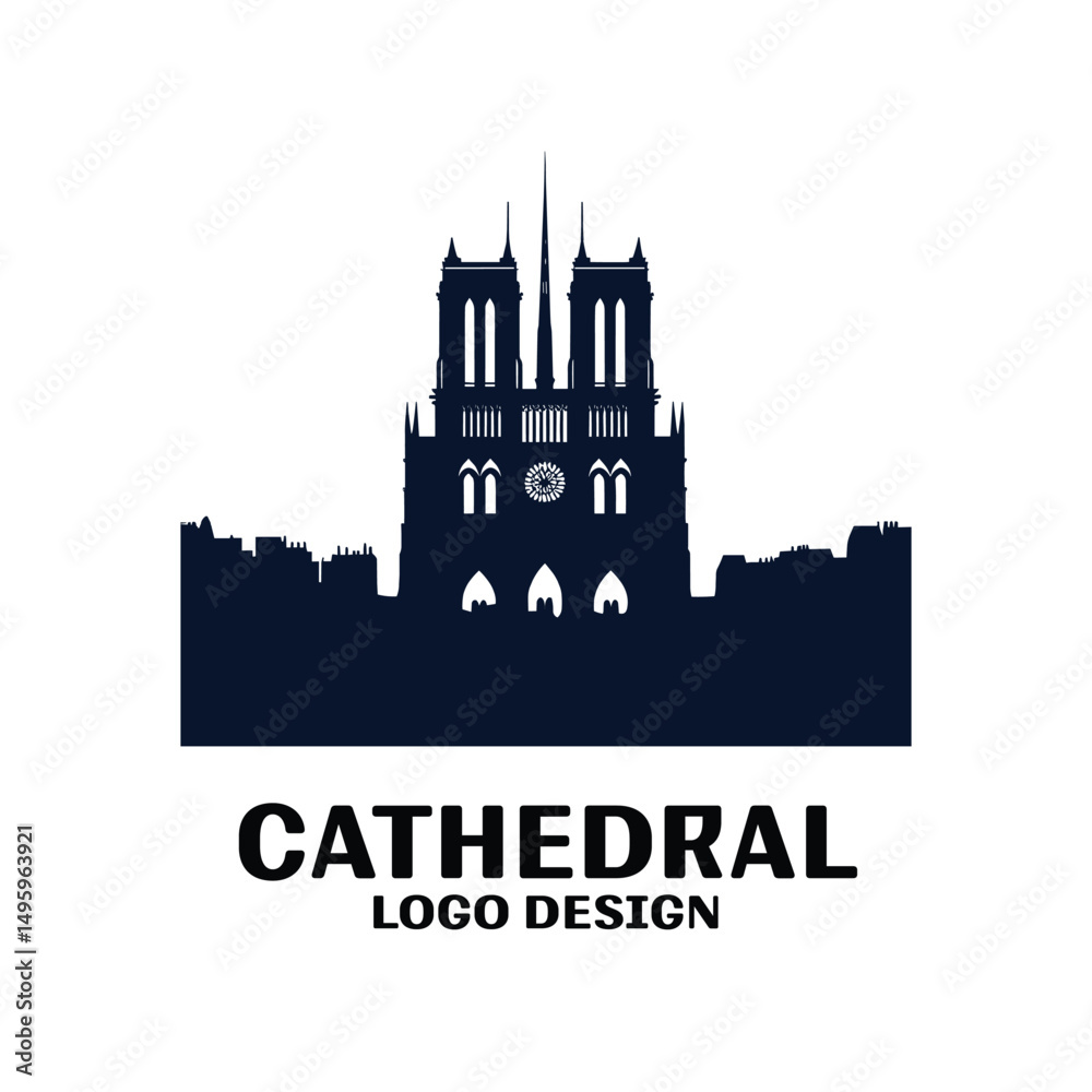 Fototapeta premium Cathedral Vector Logo Design