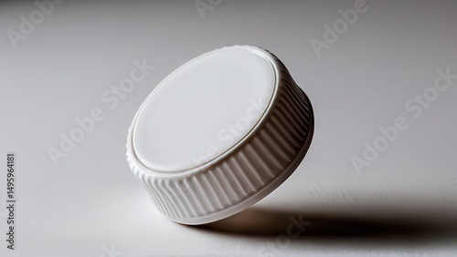 White bottle cap mockup, ideal for product branding and packaging design.