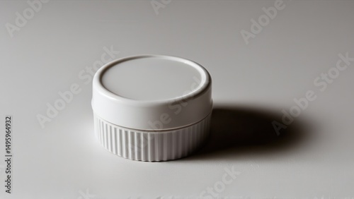White bottle cap mockup, ideal for product branding and packaging design.