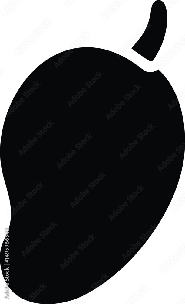 Fototapeta premium minimalist mango silhouette