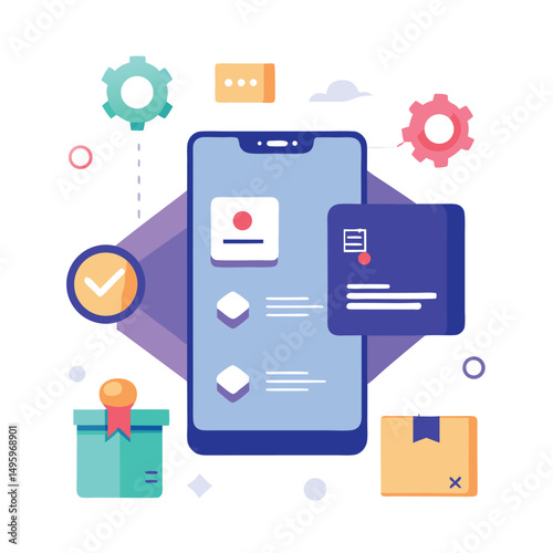 Mobile App Interface for Online Shopping and Order Tracking