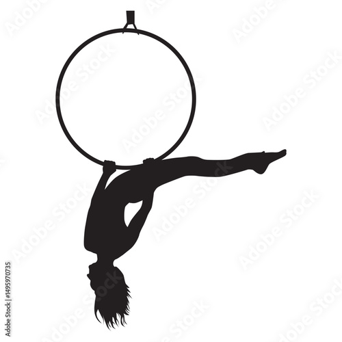 Beauty Aerial Hoop Silhouette 