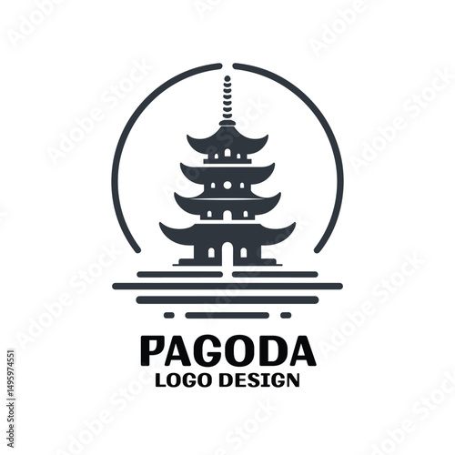 Pagoda Vector Logo Design