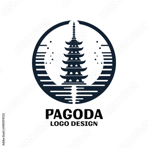 Pagoda Vector Logo Design